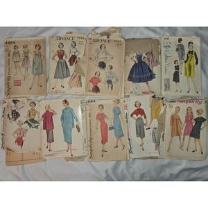 Vintage Women's Patterns Size 14 1960s 70s Skirt Blouse Dress Cardigan Nightgown